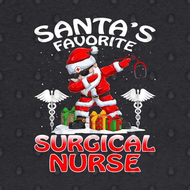 Santas Favorite Surgical Nurse Christmas T Shirt by intelus